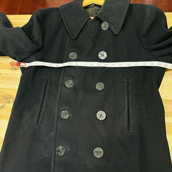 WW2 Naval Clothing Factory 10 Button US Navy Wool Peacoat Vintage 1940s - Picture 13 of 13